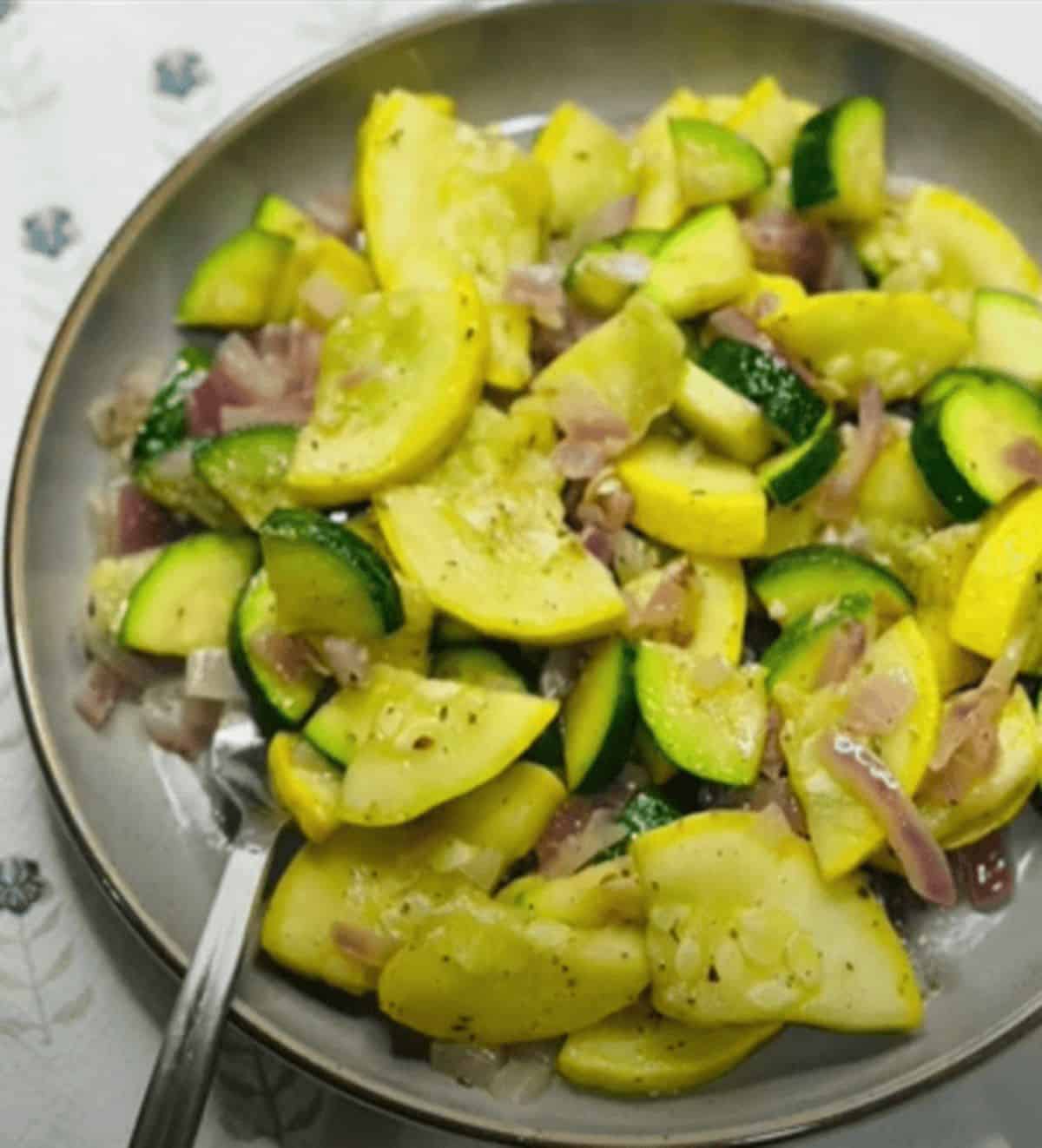 Delicious Sauteed Zucchini and Squash side dish. 