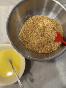 Golden toasted pecans and spices for crispy topping.