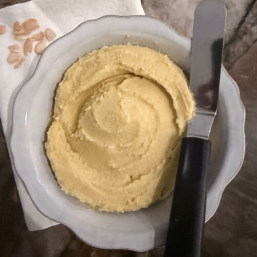Frangipane in a Decorative Bowl for Baking Recipes