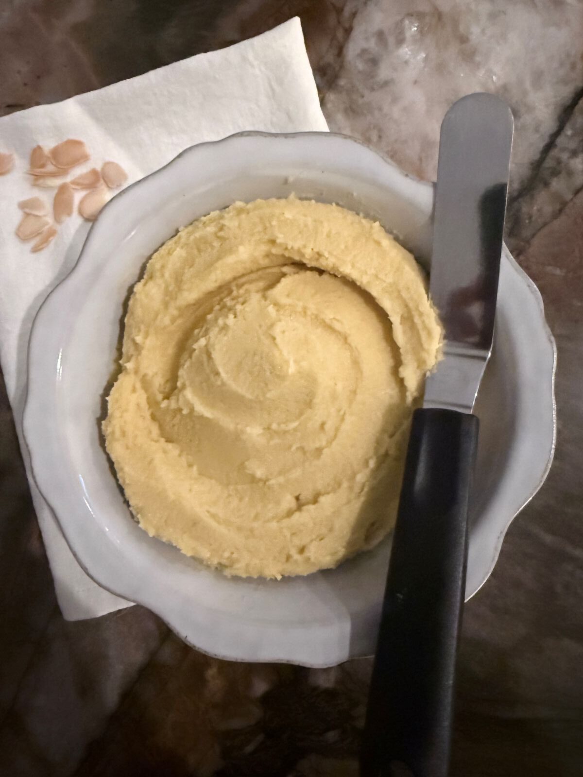 Frangipane in a Decorative Bowl for Baking Recipes