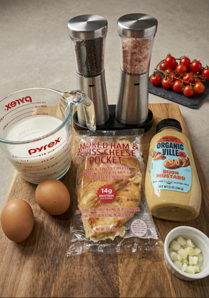 Ham & Swiss Croissant Bake Ingredients